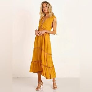 Pretty mustard yellow Auguste dress